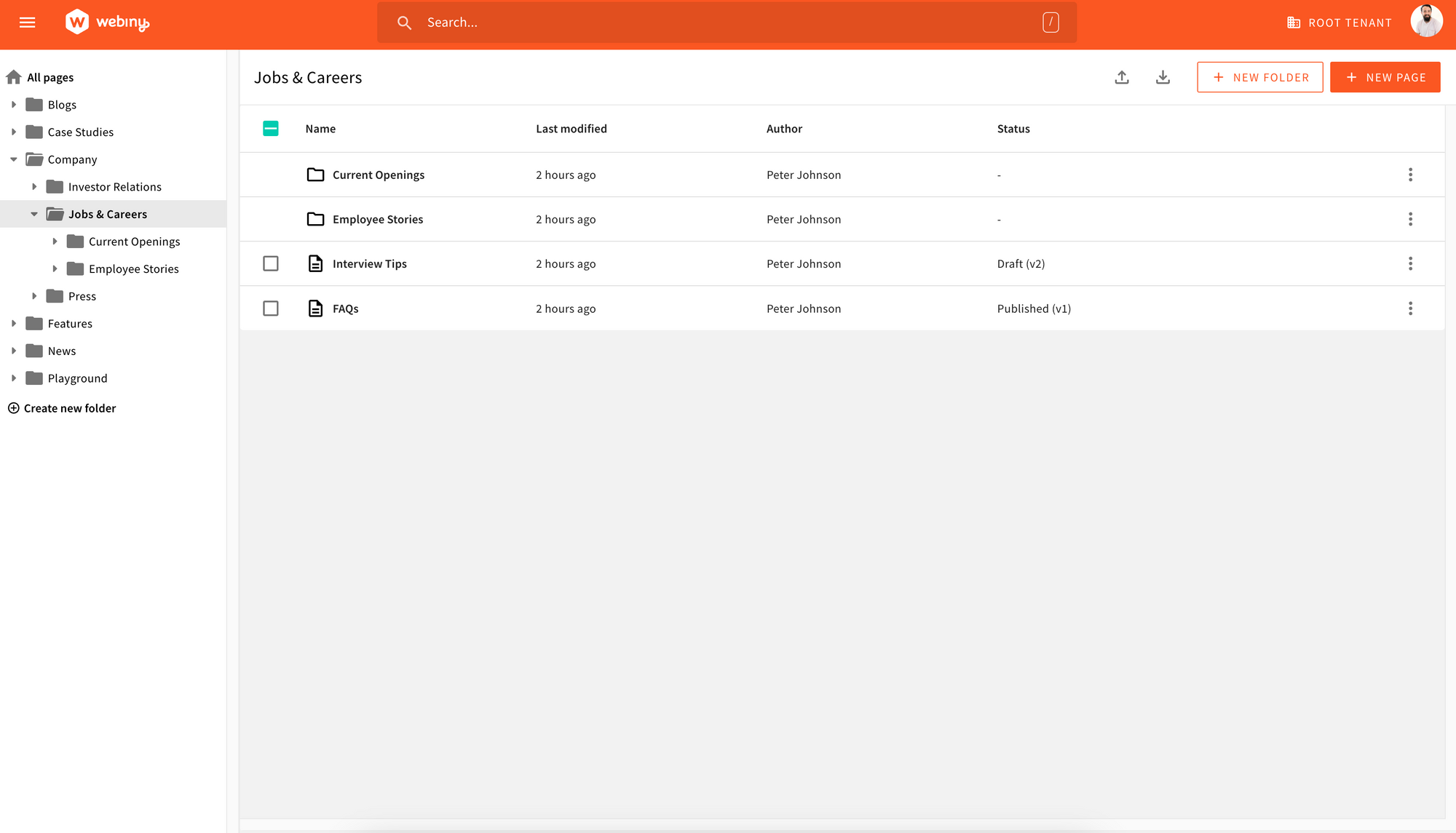 Advanced Content Organization